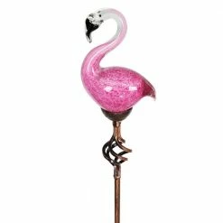 Exhart Solar Flamingo 2.75 ft. Pink Metal Garden Stake 18 Exhart Solar Flamingo 2.75 ft. Pink Metal Garden Stake -Cheap Good Directions Store exhart decorative garden stakes 54808 rs 76 1000