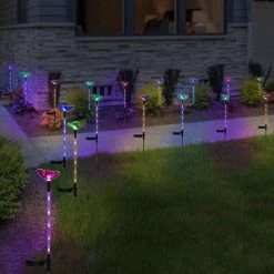 Exhart 2.02 ft. Solar Fiber Optic Butterfly Assortment with Color Changing LEDs Multi-Color Plastic Plant Stakes (3-Pack) 19 Exhart 2.02 ft. Solar Fiber Optic Butterfly Assortment with Color Changing LEDs Multi-Color Plastic Plant Stakes (3-Pack) -Cheap Good Directions Store exhart decorative garden stakes 55148 rs fa 1000