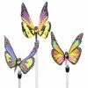 Exhart 2.5 ft. Solar Fiber Optic Butterfly with LED Multi-Color Plastic Garden Stakes (3-Pack) 2 Exhart 2.5 ft. Solar Fiber Optic Butterfly with LED Multi-Color Plastic Garden Stakes (3-Pack) -Cheap Good Directions Store exhart decorative garden stakes 55167 rs 64 1000