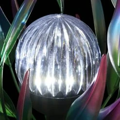 Exhart Solar Spinning Flower with LED Crackle Ball 3.48 ft. Blue Metal Garden Stake 18 Exhart Solar Spinning Flower with LED Crackle Ball 3.48 ft. Blue Metal Garden Stake -Cheap Good Directions Store exhart decorative garden stakes 71582 rs 76 1000