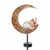 Exhart Solar Filigree Moon Stake with Crackle Ball Center 3.21 ft. Bronze Metal Garden Stake 1 Exhart Solar Filigree Moon Stake with Crackle Ball Center 3.21 ft. Bronze Metal Garden Stake -Cheap Good Directions Store exhart decorative garden stakes 72765 rs 64 1000
