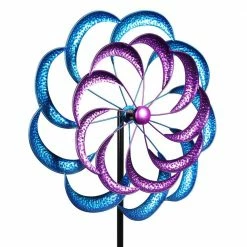 Exhart 6.42 ft. Double Kinetic Garden Spinner Multi-Color Metal Garden Stake 10 Exhart 6.42 ft. Double Kinetic Garden Spinner Multi-Color Metal Garden Stake -Cheap Good Directions Store exhart decorative garden stakes 72775 rs 1f 1000