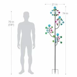Exhart 6.17 ft. 4-Tier Cup Kinetic Garden Spinner Multi-Color Metal Garden Stake 11 Exhart 6.17 ft. 4-Tier Cup Kinetic Garden Spinner Multi-Color Metal Garden Stake -Cheap Good Directions Store exhart decorative garden stakes 73988 rs 1f 1000