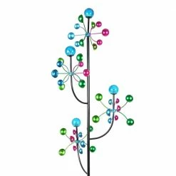 Exhart 6.17 ft. 4-Tier Cup Kinetic Garden Spinner Multi-Color Metal Garden Stake 12 Exhart 6.17 ft. 4-Tier Cup Kinetic Garden Spinner Multi-Color Metal Garden Stake -Cheap Good Directions Store exhart decorative garden stakes 73988 rs 44 1000