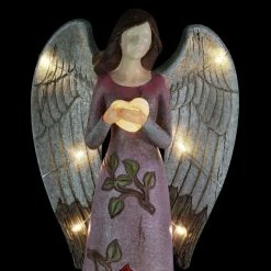 Exhart Solar Hand Painted Angel with Heart and Cardinal 1.53 ft. Multi-Color Resin Garden Stake 18 Exhart Solar Hand Painted Angel with Heart and Cardinal 1.53 ft. Multi-Color Resin Garden Stake -Cheap Good Directions Store exhart decorative garden stakes 74181 rs 76 1000
