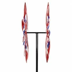 Exhart Double Windmill Kinetic Spinner 5.77 ft. Patriotic USA Metal Garden Stake 14 Exhart Double Windmill Kinetic Spinner 5.77 ft. Patriotic USA Metal Garden Stake -Cheap Good Directions Store exhart decorative garden stakes 74260 rs fa 1000