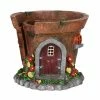 Exhart Solar Fairy House Flower Pot Statue