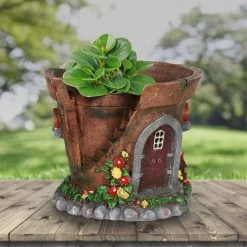 Exhart Solar Fairy House Flower Pot Statue 19 Exhart Solar Fairy House Flower Pot Statue -Cheap Good Directions Store exhart garden statues 12060 rs c3 1000