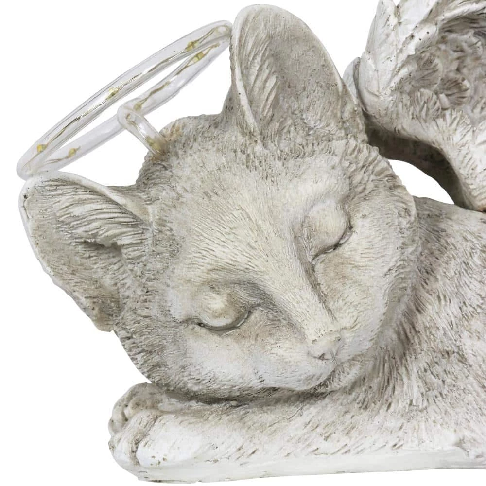 Exhart Solar Sleeping Cat Angel Statue 8 Exhart Solar Sleeping Cat Angel Statue - Image 6