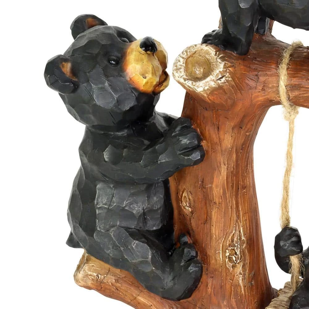 Exhart Bear Family 14 in. Tree Swing Garden Statue 6 Exhart Bear Family 14 in. Tree Swing Garden Statue - Image 4