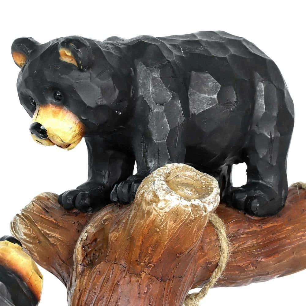 Exhart Bear Family 14 in. Tree Swing Garden Statue 5 Exhart Bear Family 14 in. Tree Swing Garden Statue - Image 3