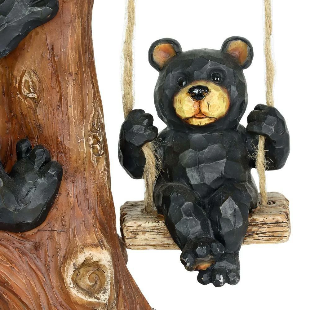 Exhart Bear Family 14 in. Tree Swing Garden Statue 4 Exhart Bear Family 14 in. Tree Swing Garden Statue - Image 2