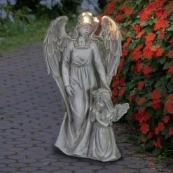 Exhart Solar Halo Angel with Girl Garden Statue 23 Exhart Solar Halo Angel with Girl Garden Statue -Cheap Good Directions Store exhart garden statues 15643 rs 31 1000