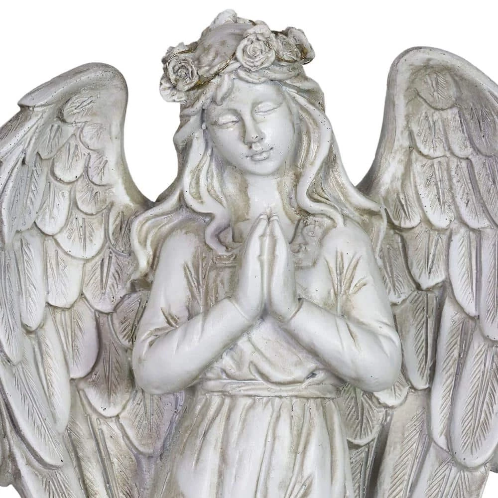 Exhart LED Halo Angel with Boy with Timer Garden Statue 8 Exhart LED Halo Angel with Boy with Timer Garden Statue - Image 6