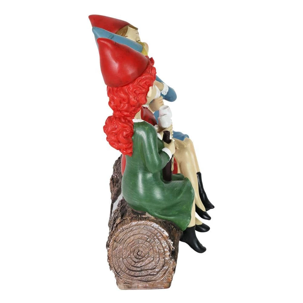 Exhart Solar Good Time Gals Wine Gnome Garden Statue 4 Exhart Solar Good Time Gals Wine Gnome Garden Statue - Image 2