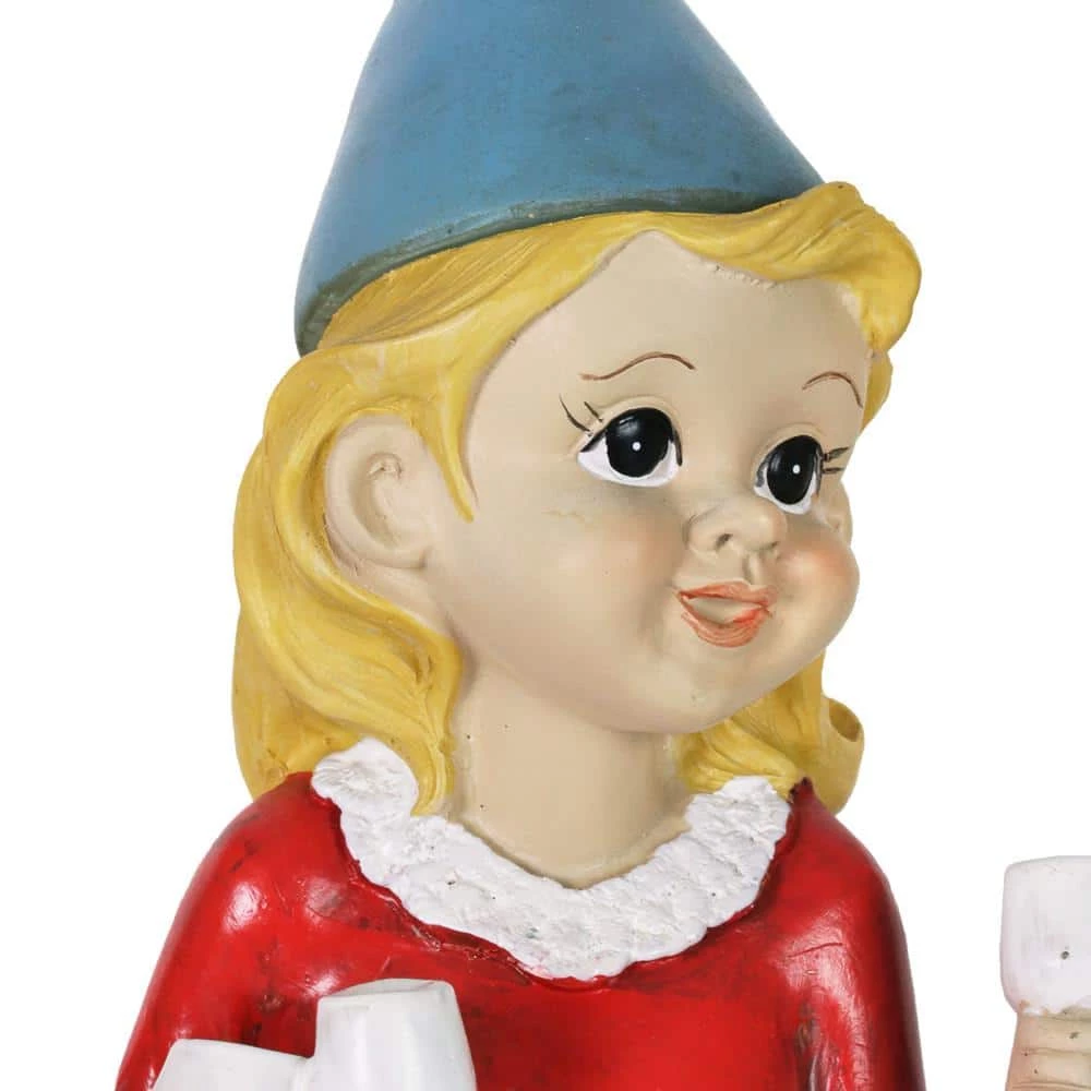 Exhart Solar Good Time Gals Wine Gnome Garden Statue 9 Exhart Solar Good Time Gals Wine Gnome Garden Statue - Image 7
