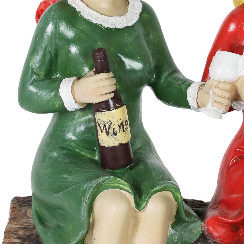 Exhart Solar Good Time Gals Wine Gnome Garden Statue 7 Exhart Solar Good Time Gals Wine Gnome Garden Statue - Image 5