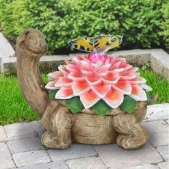 Exhart Solar Turtle with Color Changing Butterfly Garden Statue 17 Exhart Solar Turtle with Color Changing Butterfly Garden Statue -Cheap Good Directions Store exhart garden statues 19498 rs c3 1000