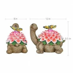 Exhart Solar Turtle with Color Changing Butterfly Garden Statue 21 Exhart Solar Turtle with Color Changing Butterfly Garden Statue -Cheap Good Directions Store exhart garden statues 19498 rs fa 1000