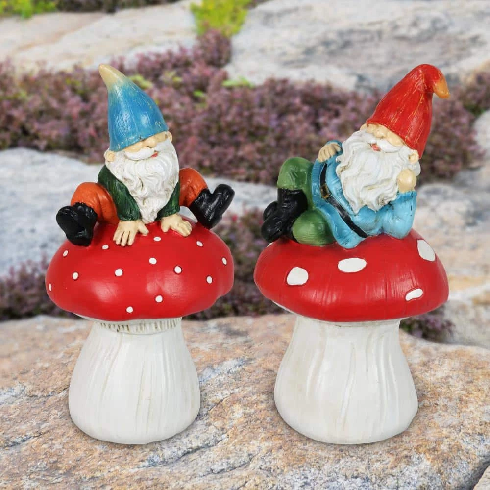 Exhart Mushroom Gnomes Garden Statue 2-Pack 12 Exhart Mushroom Gnomes Garden Statue 2-Pack - Image 10