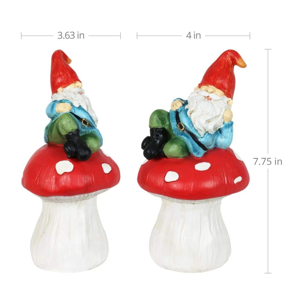 Exhart Mushroom Gnomes Garden Statue 2-Pack 9 Exhart Mushroom Gnomes Garden Statue 2-Pack - Image 7