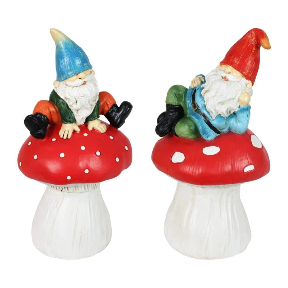 Exhart Mushroom Gnomes Garden Statue 2-Pack 3 Exhart Mushroom Gnomes Garden Statue 2-Pack