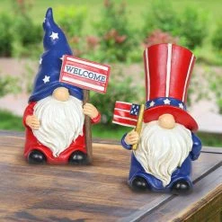Exhart Patriotic USA 7.5 in. Tall Gnome Garden Statue (2-Pack) 7 Exhart Patriotic USA 7.5 in. Tall Gnome Garden Statue (2-Pack) -Cheap Good Directions Store exhart garden statues 70622 rs 31 1000