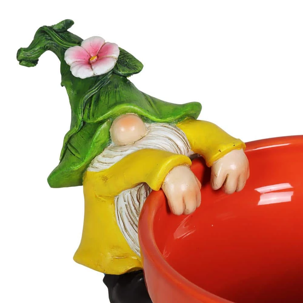 Exhart Hand Painted Leaf Hat Pot Perchers, 3.5 in. x 4.5 Gnome Garden Statue (3-Pack) 9 Exhart Hand Painted Leaf Hat Pot Perchers, 3.5 in. x 4.5 Gnome Garden Statue (3-Pack) - Image 7