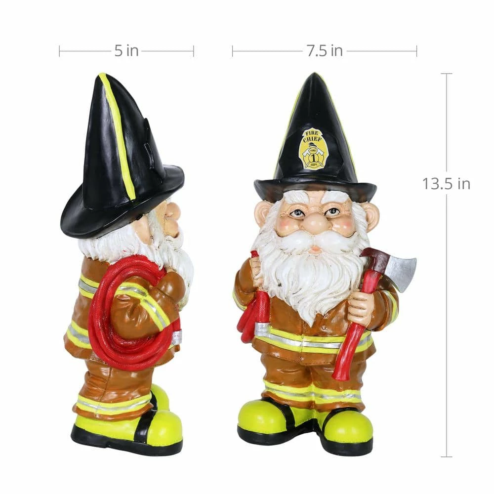 Exhart Fireman Fred Gnome Garden Statue 11 Exhart Fireman Fred Gnome Garden Statue - Image 9