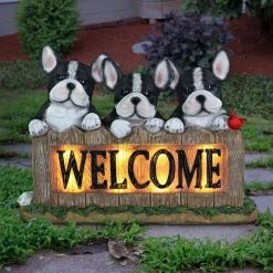 Exhart 8.5 in. Tall Solar Boston Terrier Welcome Sign Garden Statue 19 Exhart 8.5 in. Tall Solar Boston Terrier Welcome Sign Garden Statue -Cheap Good Directions Store exhart garden statues 71914 rs 31 1000