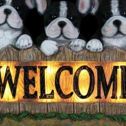 Exhart 8.5 in. Tall Solar Boston Terrier Welcome Sign Garden Statue 18 Exhart 8.5 in. Tall Solar Boston Terrier Welcome Sign Garden Statue -Cheap Good Directions Store exhart garden statues 71914 rs 76 1000