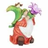 Exhart 10 in. Solar LED Lily Gnome Garden Statue