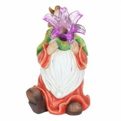 Exhart 10 in. Solar LED Lily Gnome Garden Statue 20 Exhart 10 in. Solar LED Lily Gnome Garden Statue -Cheap Good Directions Store exhart garden statues 72152 rs 76 1000