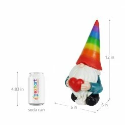 Exhart 5.71 in. x 12.2 in. Gnome Garden Statue, Solar Rainbow Hat 15 Exhart 5.71 in. x 12.2 in. Gnome Garden Statue, Solar Rainbow Hat -Cheap Good Directions Store exhart garden statues 72202 rs 1f 1000