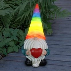 Exhart 5.71 in. x 12.2 in. Gnome Garden Statue, Solar Rainbow Hat 19 Exhart 5.71 in. x 12.2 in. Gnome Garden Statue, Solar Rainbow Hat -Cheap Good Directions Store exhart garden statues 72202 rs 31 1000