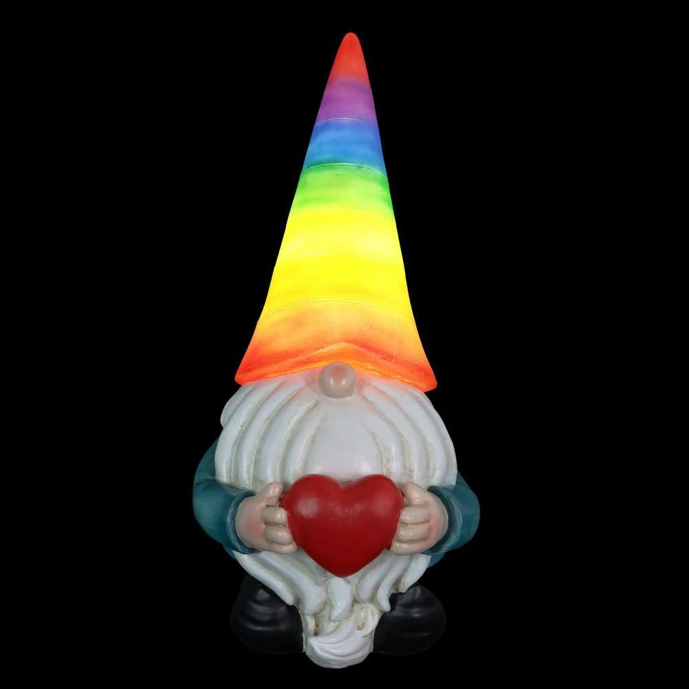 Exhart 5.71 in. x 12.2 in. Gnome Garden Statue, Solar Rainbow Hat 10 Exhart 5.71 in. x 12.2 in. Gnome Garden Statue, Solar Rainbow Hat - Image 8