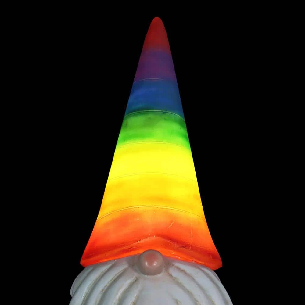 Exhart 5.71 in. x 12.2 in. Gnome Garden Statue, Solar Rainbow Hat 9 Exhart 5.71 in. x 12.2 in. Gnome Garden Statue, Solar Rainbow Hat - Image 7