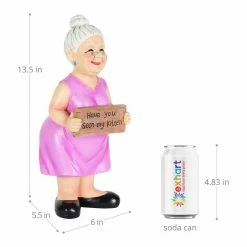 Exhart Old Lady with Have You Seen My Kitten Sign, 6 in. x 13.5 in. Garden Statue 16 Exhart Old Lady with Have You Seen My Kitten Sign, 6 in. x 13.5 in. Garden Statue -Cheap Good Directions Store exhart garden statues 72290 rs 44 1000