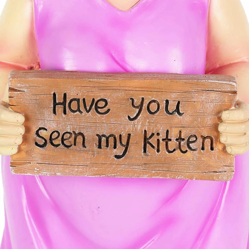 Exhart Old Lady with Have You Seen My Kitten Sign, 6 in. x 13.5 in. Garden Statue 6 Exhart Old Lady with Have You Seen My Kitten Sign, 6 in. x 13.5 in. Garden Statue - Image 4