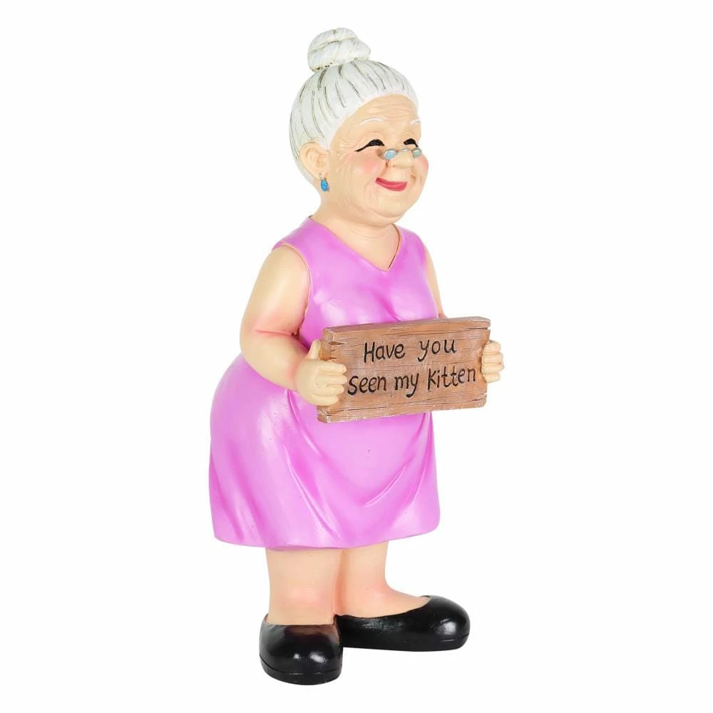 Exhart Old Lady with Have You Seen My Kitten Sign, 6 in. x 13.5 in. Garden Statue 9 Exhart Old Lady with Have You Seen My Kitten Sign, 6 in. x 13.5 in. Garden Statue - Image 7
