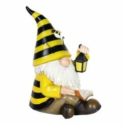 Exhart Solar Beekeeper with Book and Lantern, 5.5 in. x 9.5 in. Gnome Garden Statue -Cheap Good Directions Store exhart garden statues 72487 rs fa 1000