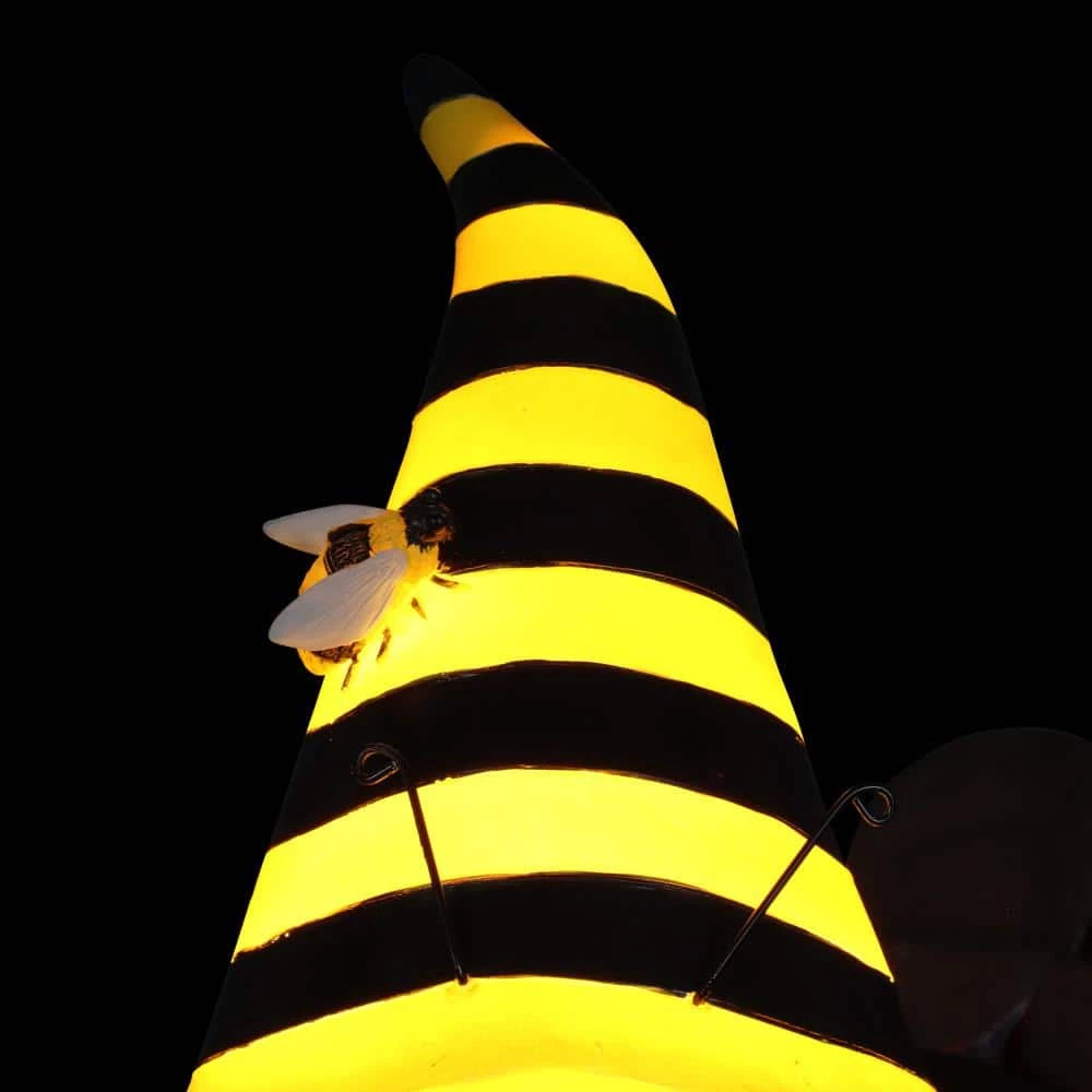 Exhart Solar Beekeeper with Flower Pot, 5.5 in. x 8.5 in. Gnome Garden Statue 9 Exhart Solar Beekeeper with Flower Pot, 5.5 in. x 8.5 in. Gnome Garden Statue - Image 7