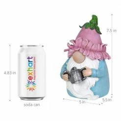 Exhart Solar Glow Nose with a Pink Flower Hat and Watering Can, 5 in. x 7.5 in. Gnome Garden Statue 15 Exhart Solar Glow Nose with a Pink Flower Hat and Watering Can, 5 in. x 7.5 in. Gnome Garden Statue -Cheap Good Directions Store exhart garden statues 72490 rs 1f 1000