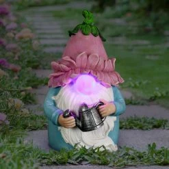 Exhart Solar Glow Nose with a Pink Flower Hat and Watering Can, 5 in. x 7.5 in. Gnome Garden Statue 19 Exhart Solar Glow Nose with a Pink Flower Hat and Watering Can, 5 in. x 7.5 in. Gnome Garden Statue -Cheap Good Directions Store exhart garden statues 72490 rs 31 1000