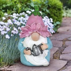 Exhart Solar Glow Nose with a Pink Flower Hat and Watering Can, 5 in. x 7.5 in. Gnome Garden Statue 13 Exhart Solar Glow Nose with a Pink Flower Hat and Watering Can, 5 in. x 7.5 in. Gnome Garden Statue -Cheap Good Directions Store exhart garden statues 72490 rs c3 1000