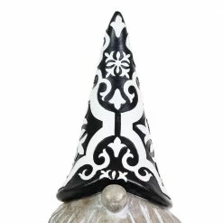 Exhart Solar Grey with Black and White Pattern Hat, 7 in. x 11 in. Gnome Garden Statue 6 Exhart Solar Grey with Black and White Pattern Hat, 7 in. x 11 in. Gnome Garden Statue -Cheap Good Directions Store exhart garden statues 72507 rs 4f 1000
