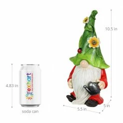 Exhart Hand Painted Green Leaf Hat with a Watering Can, 5.5 in. x 10.5 in. Gnome Garden Statue 12 Exhart Hand Painted Green Leaf Hat with a Watering Can, 5.5 in. x 10.5 in. Gnome Garden Statue -Cheap Good Directions Store exhart garden statues 72575 rs 1f 1000