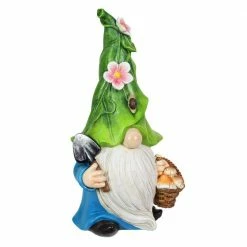 Exhart Hand Painted Green Leaf Hat with a Mushroom Basket, 5.5 in. x 10.5 in. Gnome Garden Statue 13 Exhart Hand Painted Green Leaf Hat with a Mushroom Basket, 5.5 in. x 10.5 in. Gnome Garden Statue -Cheap Good Directions Store exhart garden statues 72576 rs 44 1000
