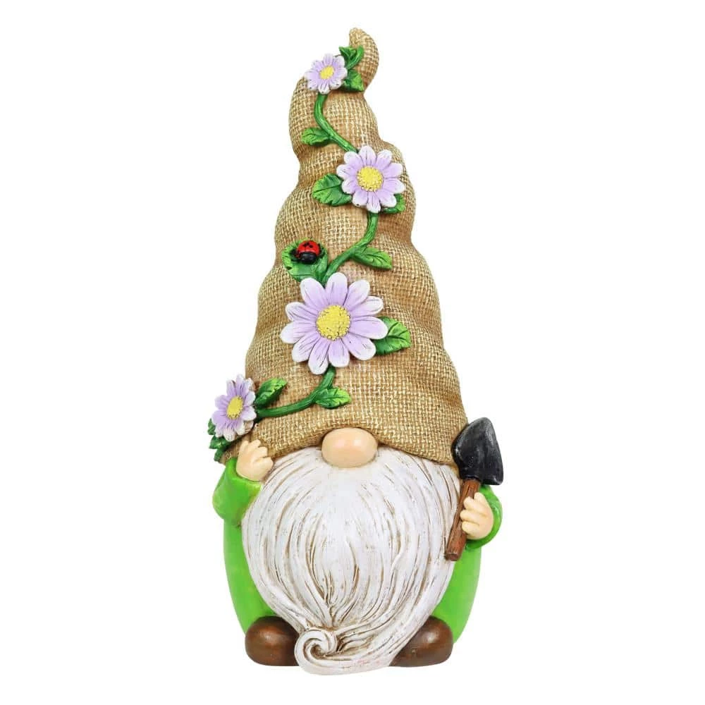 Exhart Hand Painted Burlap Hat with a Spade Sign, 6 in. x 10.5 in. Gnome Garden Statue 3 Exhart Hand Painted Burlap Hat with a Spade Sign, 6 in. x 10.5 in. Gnome Garden Statue