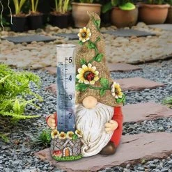 Exhart Hand Painted Burlap Hat with a Rain Gauge, 5 in. x 7.5 in. Gnome Garden Statue 19 Exhart Hand Painted Burlap Hat with a Rain Gauge, 5 in. x 7.5 in. Gnome Garden Statue -Cheap Good Directions Store exhart garden statues 72593 rs 31 1000